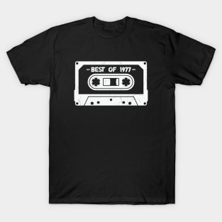 Best of 1977 Retro Cassette Tape 1977 Birthday T-Shirt